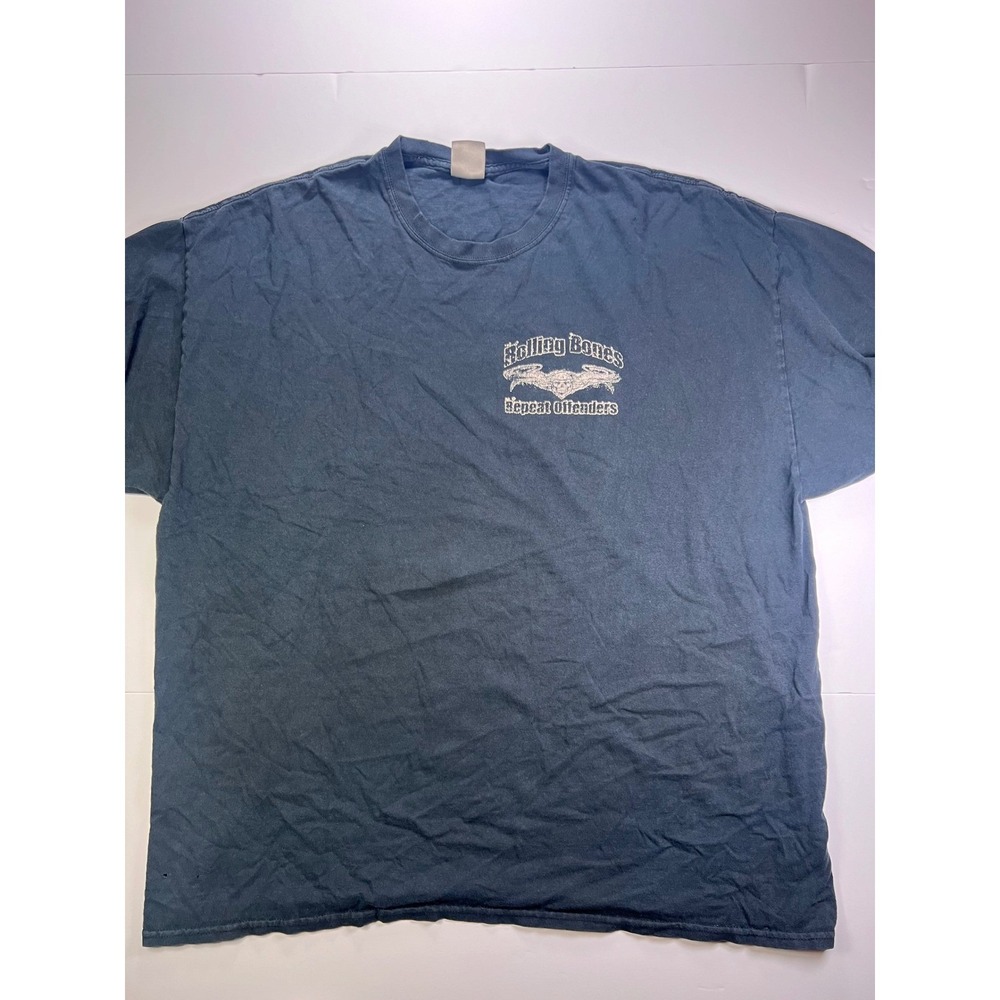 Gildan Rolling Bones Repeat Offenders Hot Rod Skeleton Graphic T-Shirt Mens XL